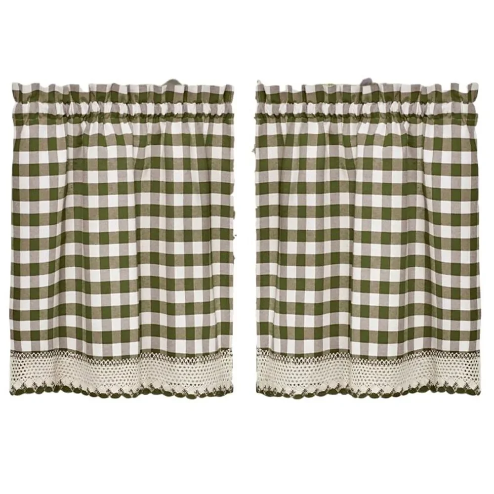Woven Trends Designer Home Modern Kitchen Curtain Panels, 36L x 29W Inches